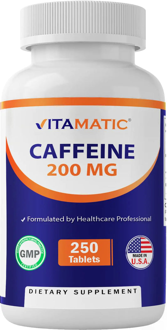 Vitamatic Caffeine Pills 200mg